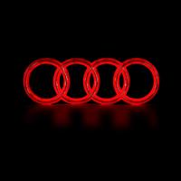 Directly Factory Waterproof 4D Silver Chromed Illuminated Car Led Grille Front Logo Emblem Lights For Audi