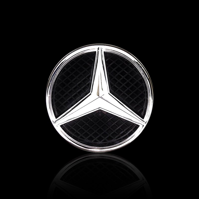 Directly Factory  Silver Chromed  LED Badge Front Light For Mercedes Benz