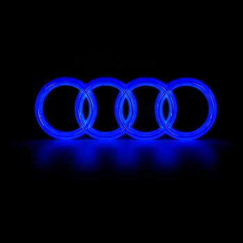 Directly Factory 4D Silver Chromed Audi LED Emblem Daytime Running Light