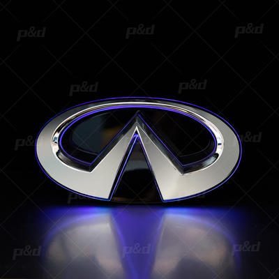 Directly Factory  Waterproof  5D Silver Chromed Front Embelm Light For Infiniti Q50